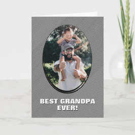 Striped Best Grandpa Ever Photo Vader Day Kaart