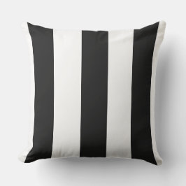Striped Black and White Indoor Buitenkussen