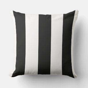 Striped Black and White Indoor Buitenkussen