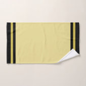 Striped Black & Golden on Champagne Beige Bath Tow Bad Handdoek (Handdoek)