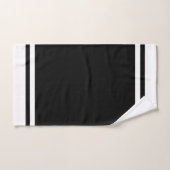 Striped Black & White Bath Towel Set Bad Handdoek (Handdoek)