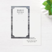 Striped Black White Marble Earring Display Card-ka Visitekaartje (Bureau)
