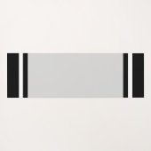 Striped Black & White op Light Silver Grey Yogamat (Achterkant (horizontaal))