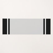 Striped Black & White op Light Silver Grey Yogamat (Voorkant (horizontaal))