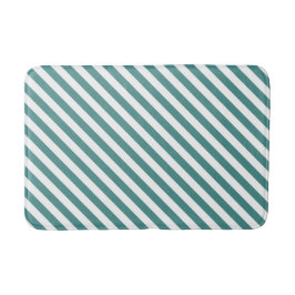 Striped Blauwgroen Bath Decor Badmat