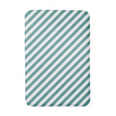 Striped Blauwgroen Bath Decor Badmat (Voorkant Verticaal)