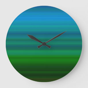 Striped Blend in blauw en groen Grote Klok