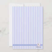 Striped Blue Cross Uitnodiging. Kaart (Achterkant)