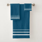 Striped Blue en White Bad Handdoek (Insitu)