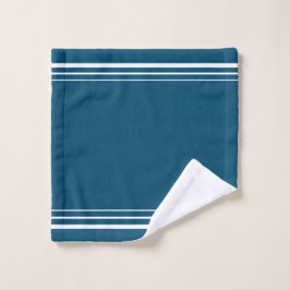 Striped Blue en White Bad Handdoek