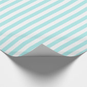 Striped blue en white paper cadeaupapier (Hoek)