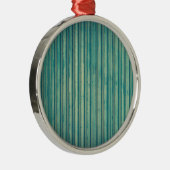 Striped Blue Lines Ceramic Ornament (Rechts)