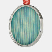 Striped Blue Lines Ceramic Ornament (Links)