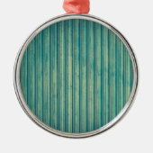 Striped Blue Lines Ceramic Ornament (Voorkant)