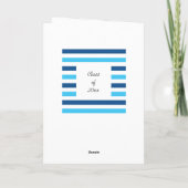 Striped Blue Nursing School Afstuderen Kaart (Achterkant)