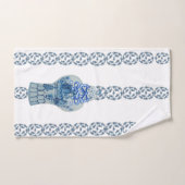 Striped Blue & White Ginger Jar Bad Handdoek (Handdoek)