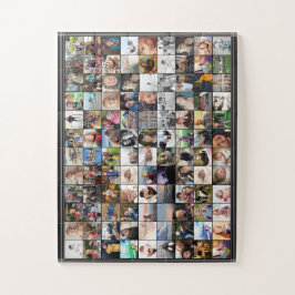 Striped Borders 80 Family Friends Photo Collage Legpuzzel