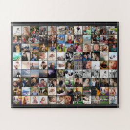 Striped Borders 80 Family Friends Photo Collage Legpuzzel