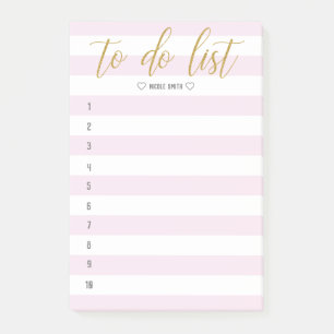 Striped Borstel dat wordt gehuurd om Lijst te doen Post-it® Notes