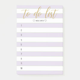 Striped Borstel dat wordt gehuurd om Lijst te doen Post-it® Notes