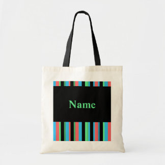Striped Budget Canvas tas Sjabloon - Groen