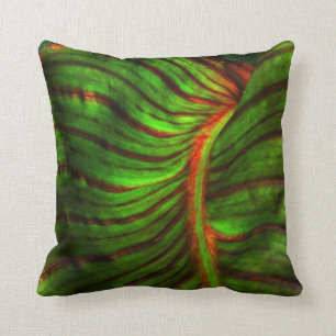 Striped Canna Leaf Accent Pillow Kussen
