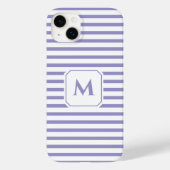 Striped Cell Phone Case with Decorative Monogram (Achterkant)