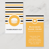 Striped Chic Hamburger Visitekaartje (Voorkant / Achterkant)