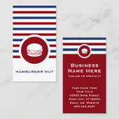Striped Chic Hamburger Visitekaartje (Voorkant / Achterkant)