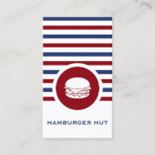 Striped Chic Hamburger Visitekaartje (Voorkant)
