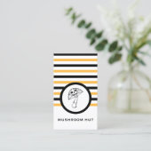 Striped Chic Mushroom Visitekaartje (Staand voorkant)