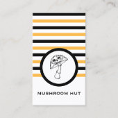 Striped Chic Mushroom Visitekaartje (Voorkant)