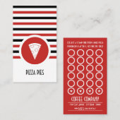 Striped Chic Pizza Slices Loyalty Punch (Voorkant / Achterkant)