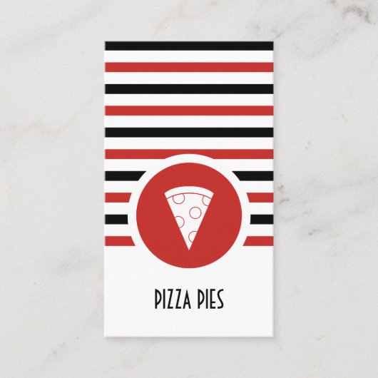 Striped Chic Pizza Slices Loyalty Punch (Voorkant)