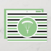 Striped Chic Skydiver Briefkaart (Voorkant / Achterkant)