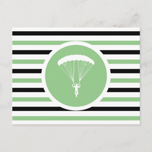 Striped Chic Skydiver Briefkaart (Voorkant)