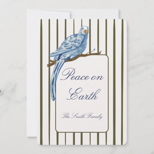 Striped Christmas Card Feestdagenkaart (Voorkant)