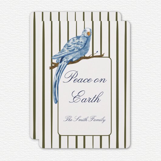 Striped Christmas Card Feestdagenkaart