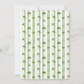 Striped Clover Border Party Invitation Kaart (Achterkant)