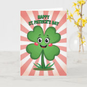 Striped Clover Happy Day Card Kaart (Gele Bloem)
