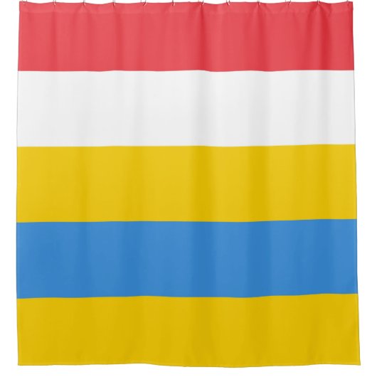 Striped Colors of Aruba Flag Douchegordijn (Voorkant)
