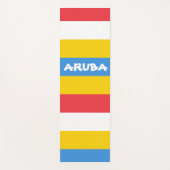 Striped Colors of Aruba Flag Yogamat (Voorkant)