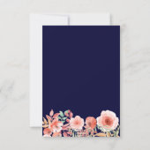 Striped Confetti Floral Bridal Shower Invitation Kaart (Achterkant)