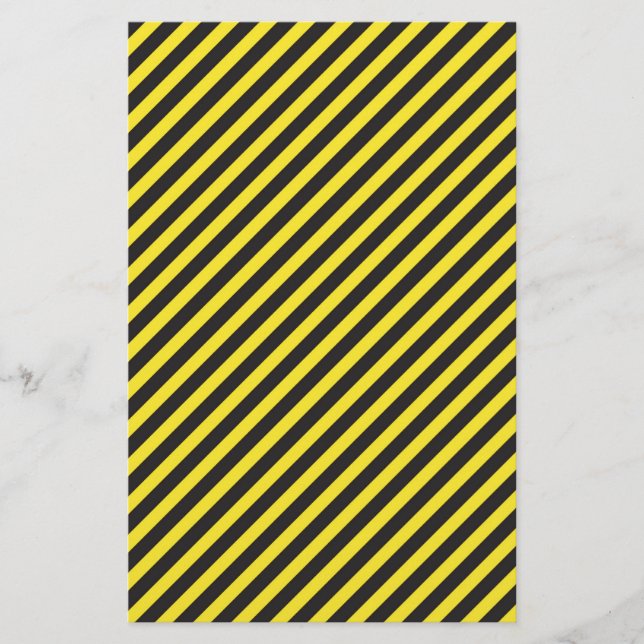 Striped Construction - Yellow & Black Diagonal (Voorkant)