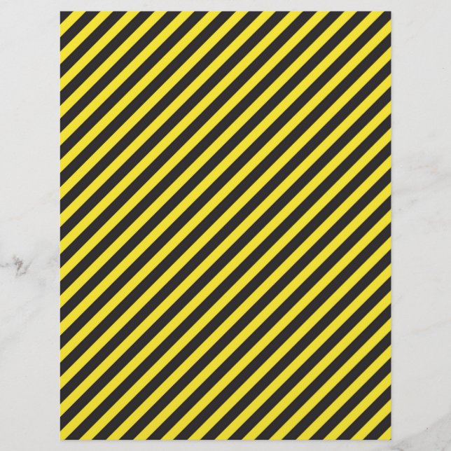 Striped Construction - Yellow & Black Diagonal (Voorkant)