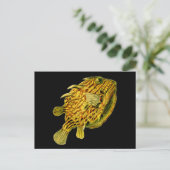 Striped Cowfish Ernst Haeckel Fine Art Briefkaart (Staand voorkant)