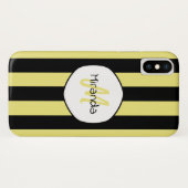 Striped Cucumber Beetle Patroonnaam en Monogram Case-Mate iPhone Case (Achterkant (horizontaal))