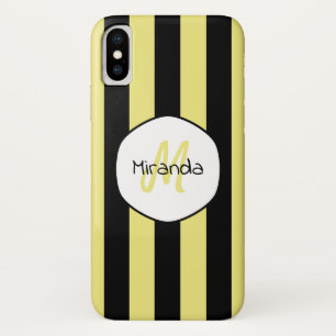 Striped Cucumber Beetle Patroonnaam en Monogram Case-Mate iPhone Case