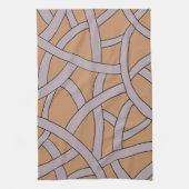 Striped design Bruin Paars Theedoek (Verticaal)