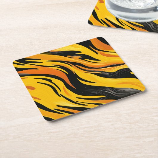 Striped design kartonnen onderzetters (Schuin)